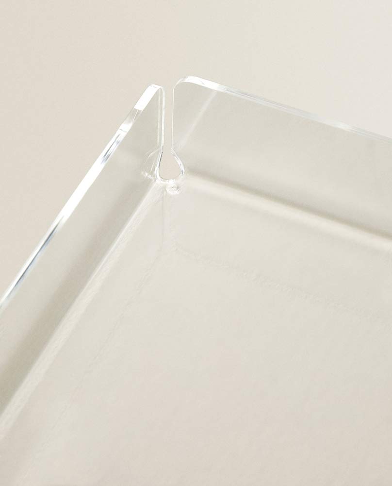 LUGUNU Acrylic tray with handle Transparent acrylic breakfast fruit serving tray Party Visitor kitchen reception tray