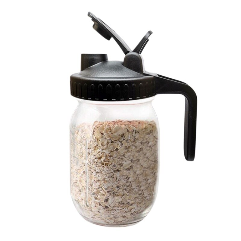 Anbige Vervangende onderdelen Ronde glazen pot met deksel, Compatibel met Hamilton Beach Blenders (5 kopjes