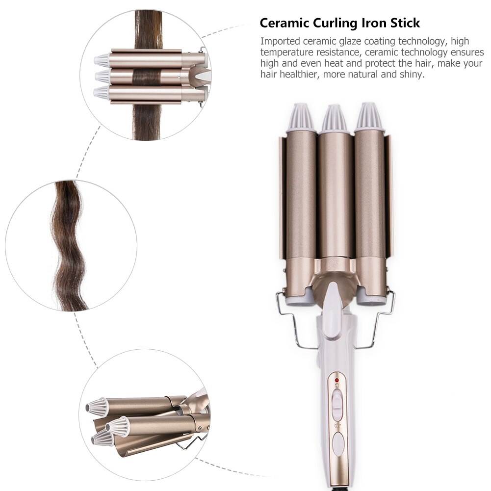 Hair Curling Tools Iron Ceramic Triple Barrel Hair Styler Hair Waver Styling Tools Hair Curlers Electric Curling