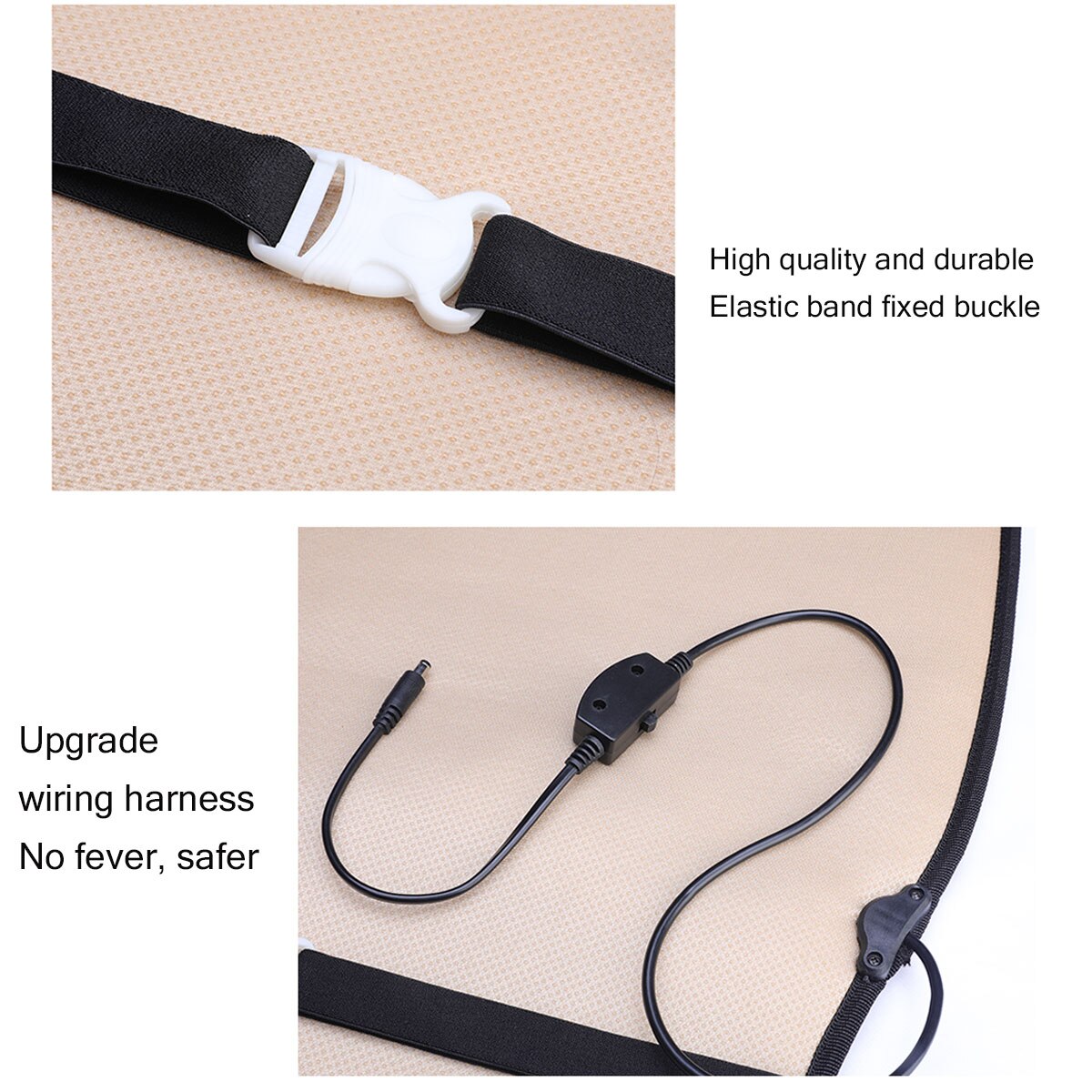 Universal 12V Electric Heated Car Warmer Front Seat Cushion Winter Thermal Soft Seat Cover Pad with Temperature Controller