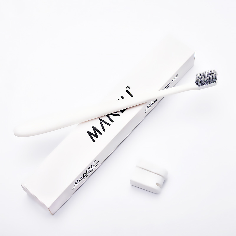 Tandenborstel Kleine opzetborstel Mondhygiëneverzorging Volwassen tandenborstels met zachte haren met beschermhoes Gabriбб soiка: WHITE