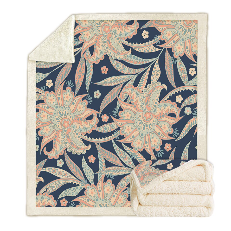 Silstar Tex czarny narzuty na łóżka retro kwiaty wzór piękny polarny Sherpa koc koce łóżko zimowe: THSB029-02 / 150x200cm