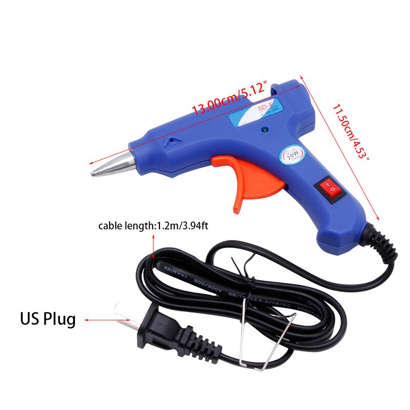 Electric Heating Melt Glue Gun 20W Art Craft Repair Tool US Plug Dls
