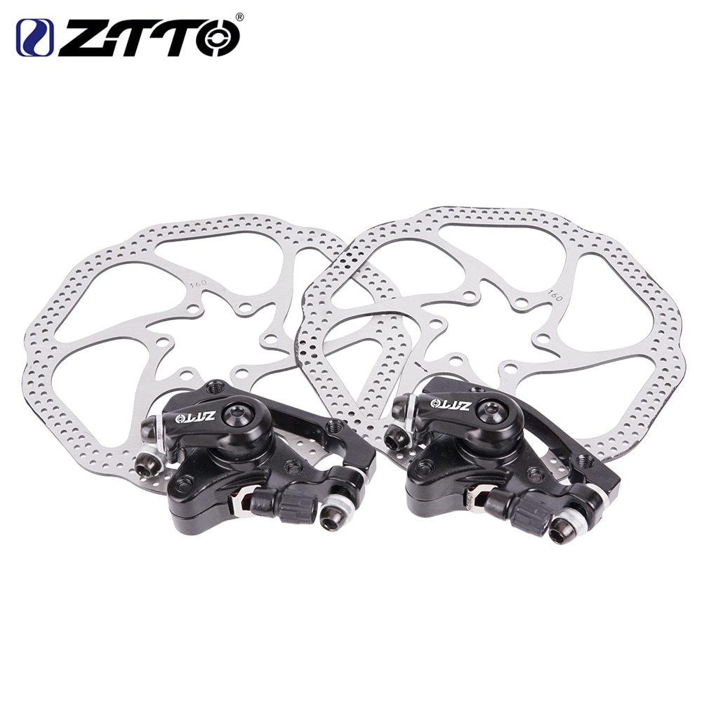 ZTTO Aluminum Alloy Bicycle Front Rear Brake Disc Brake For XC Mountain Bike Mechanical Disc Brake with 160mm Rotor Brake Lever