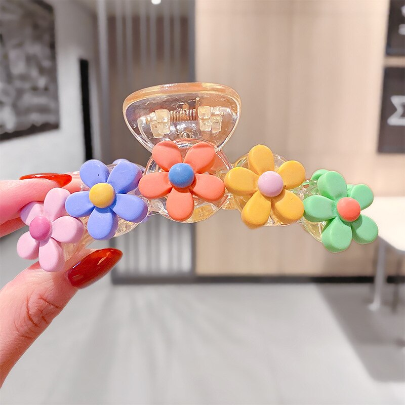 Cute Cartoon Shark Clips Transparent Hair Claws Fruit Hair Crab Clamps Girls Flower Headwear Kids Hair Clip Child Hair Accessory: 1