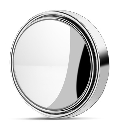 Espejo de punto ciego para coche, espejo retrovisor ajustable de 360 grados, lente redonda convexa gran angular para accesorios auxiliares de estacionamiento, 1 ud.: Silver