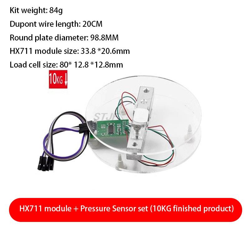 Sensor de peso de celda de carga Digital HX711, módulo de ruptura convertidor AD, báscula de cocina electrónica portátil de 1KG-20KG para báscula Arduino: Grey
