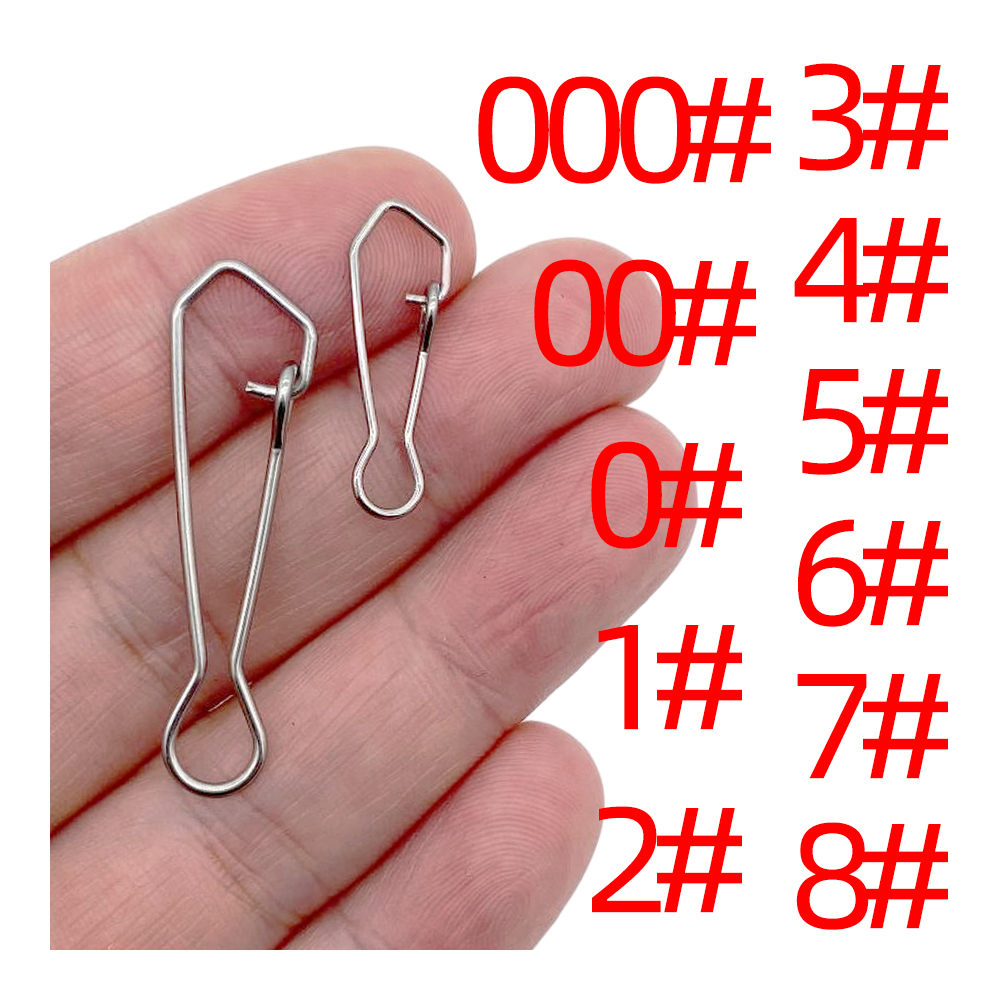 50 Stück starker Stift verbinder Seefisch köder Pin Haken Angel zubehör Angela us rüstung Edelstahl weißes Nickel