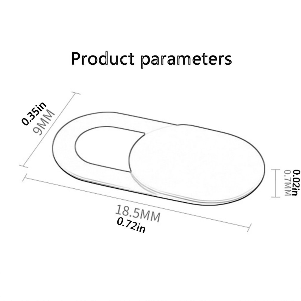 8Pcs Computer Lens Cover Universal Antispy Camera Cover Elliptische Camera Occlusie Stickers Camera Privacy Cover