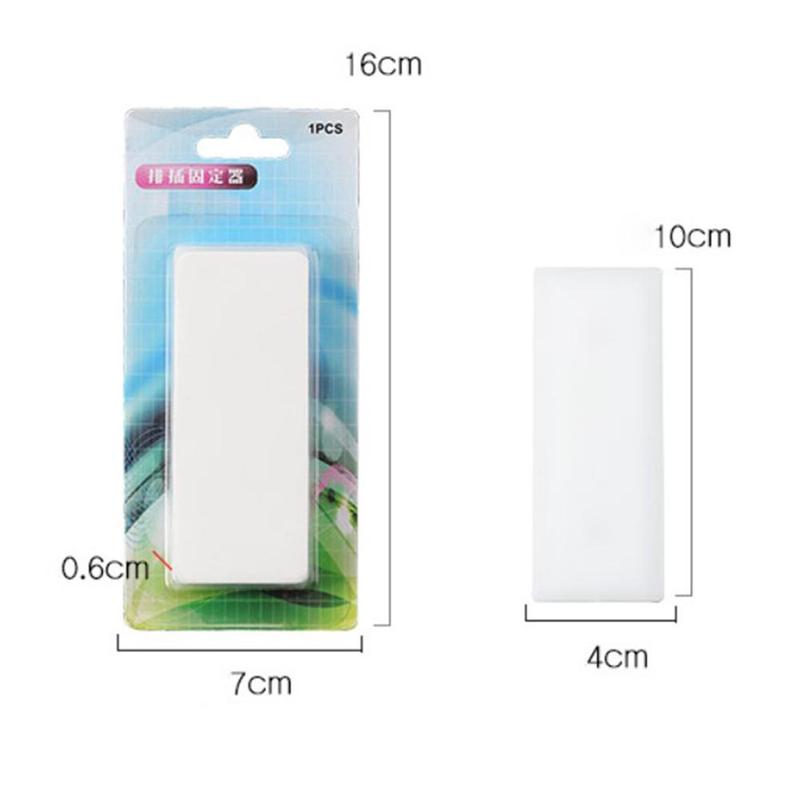 Wall Mounted Sticker Punch-free Plug Fixer Self-Adhesive Organizer Seamless Wire Holder Tool Fixer Strip Socket Home Cable H3F3