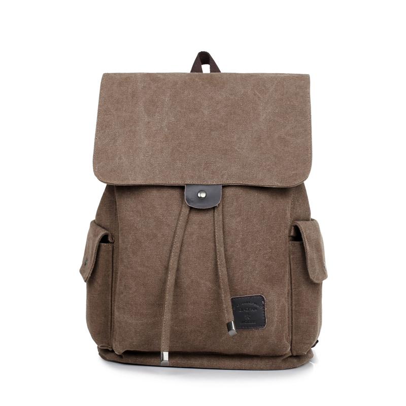Favocent Mode Mannen Reizen Rugzak Rugzak Canvas Schoudertas voor Mannen en Vrouwen 14 inch Laptop Schooltas Rugzak: Chocolade