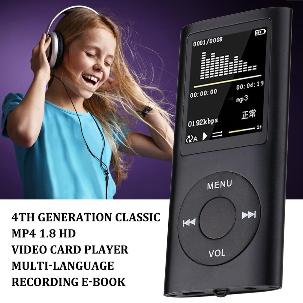 MP4 Aluminum Alloy MP3 Player with Built-in Speaker HIFI player Walkman mp 4 players video Lossless music mp4 player