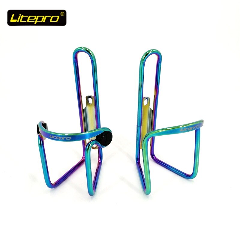 Litepro fietsfleshouder aluminiumlegering titanium plating multicolor waterkoker houder mtb racefiets opvouwbare waterfleshouder