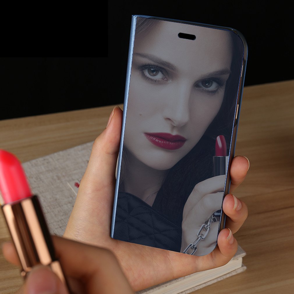 Gegalvaniseerde Verticale Spiegel Telefoon Bescherming Holster Telefoon Case Cover Voor Huawei Serie Mobiele Telefoon
