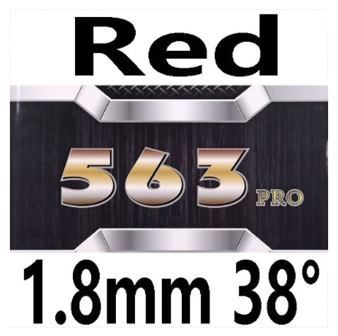 729 amistad 563 PRO (563 Provincia, Pips-out especial) Ataque de goma de tenis de mesa con esponja de Ping Pong: RED 1.8MM H38