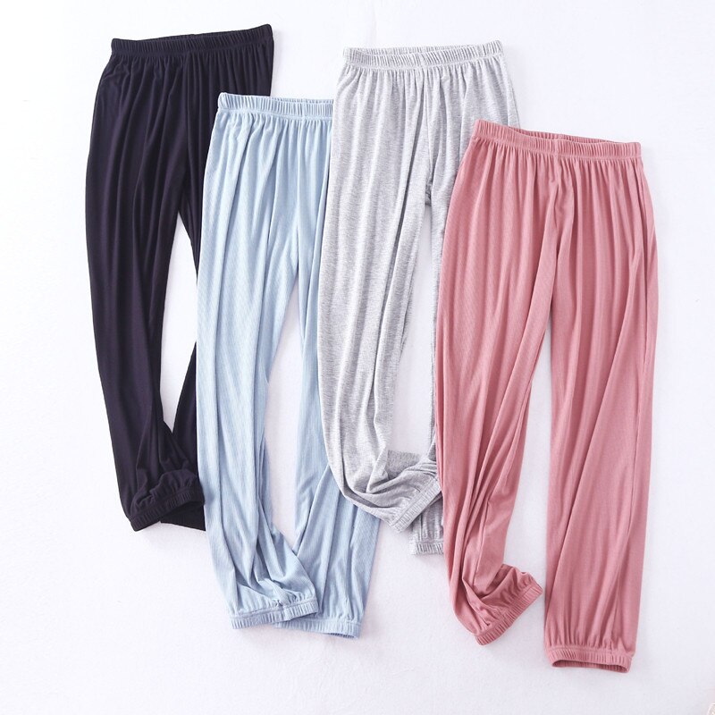 Pantalon de pyjama lanterne Modal pour femmes, ample, pour la maison, survêtement pour femmes, tenue de salon, printemps été automne