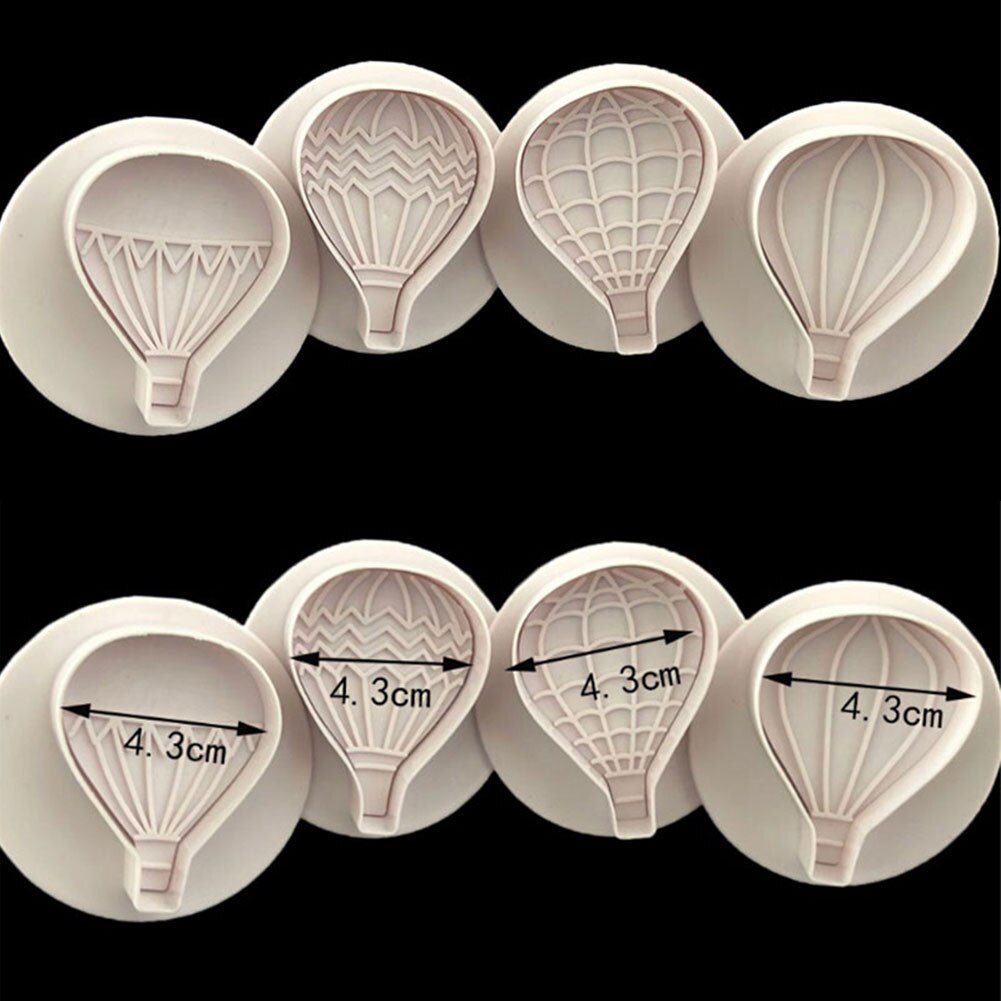 4Pcs DIY 3D Heißer Luft Ballon Form Form Silikon Schokolade Cookie Muffin Backen Werkzeug Schwamm Mousse Dessert Kuchen Dekorieren