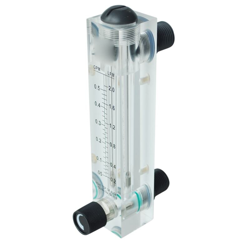 1/2" PT Thread 0.05-0.5GPM 0.2-2LMP Water Liquid Flow Meter Flowmeter