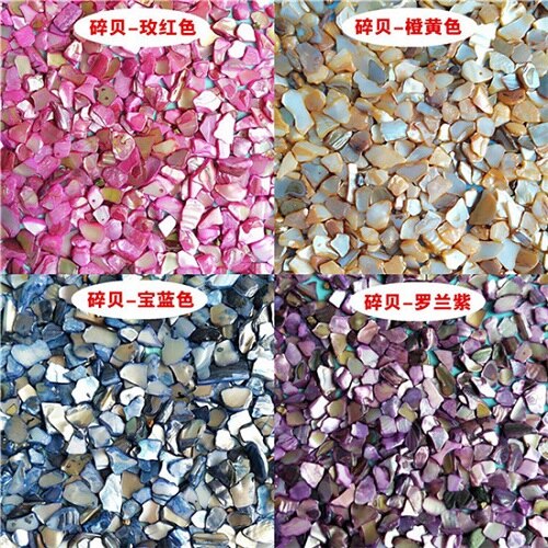 100 g/partij Kleurrijke Crush Shell Fragment Voor DIY Shell Schilderen Kleuterschool Handgemaakte Craft Materiaal Pakket Art Decor Maken Tool: 009 Mix Random