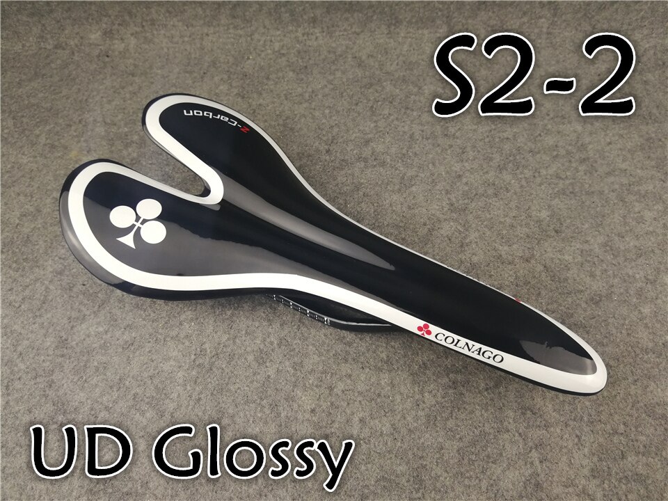 Full Carbon Fiber Zwart-Wit 3K Glossy Colnago Carbon Racefiets Zadel Zetel: S2-2