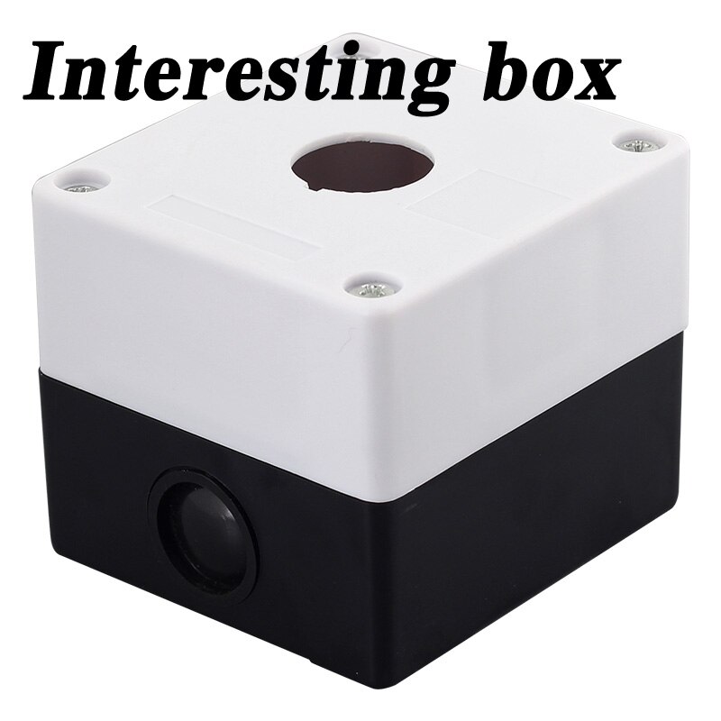 button box switch control box emergency stop box 4-hole three-position waterproof dust DIY handmade accessories