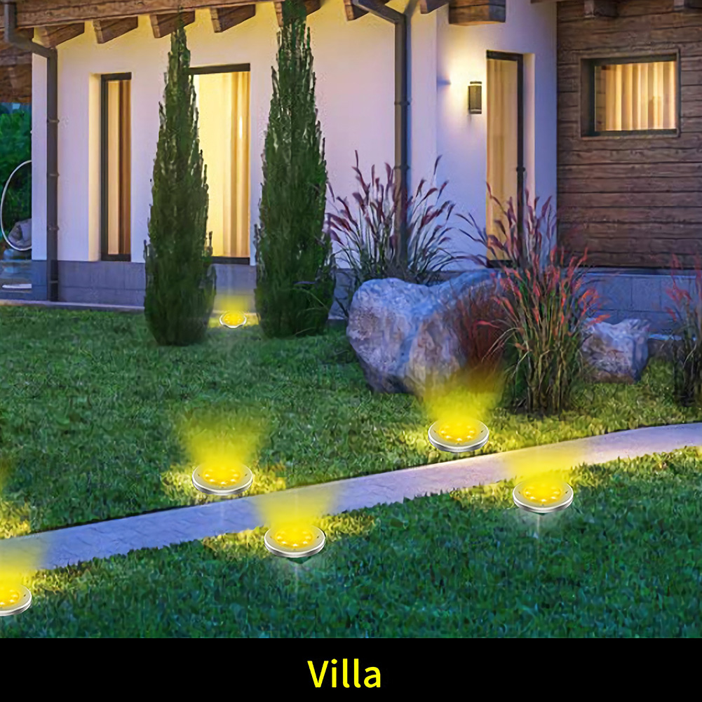 10 Led Waterdicht Solar Onder Grond Licht Tuin Gazon Trappen Decking Begraven Lamp Outdoor Pathway Deck Vloer Thuis Werf Lichten