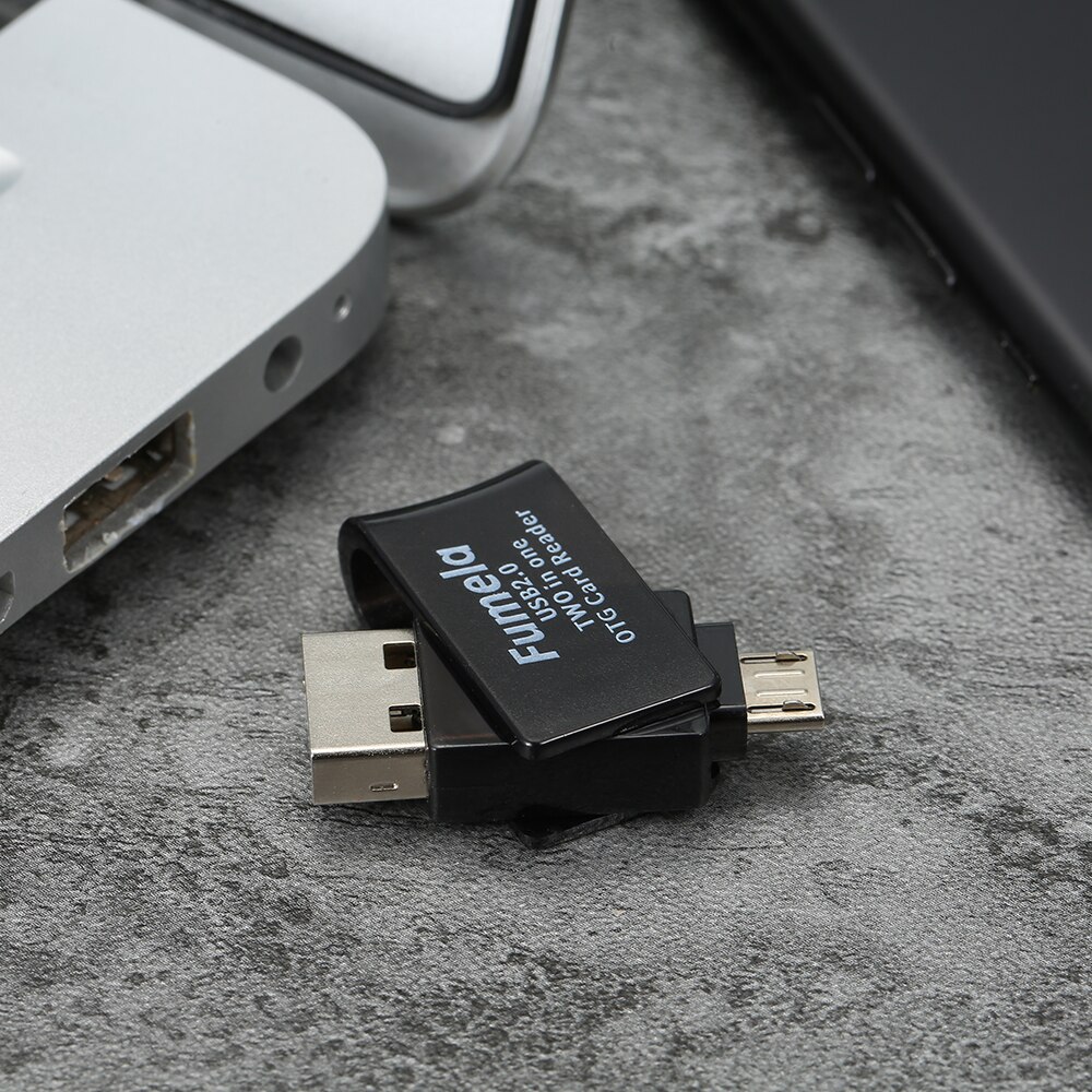 USB 2.0 USB Card Readers USB2.0 2 in 1 OTG Card Reader Flash Drive High-speed Universal OTG TF Card Reader for Android phone