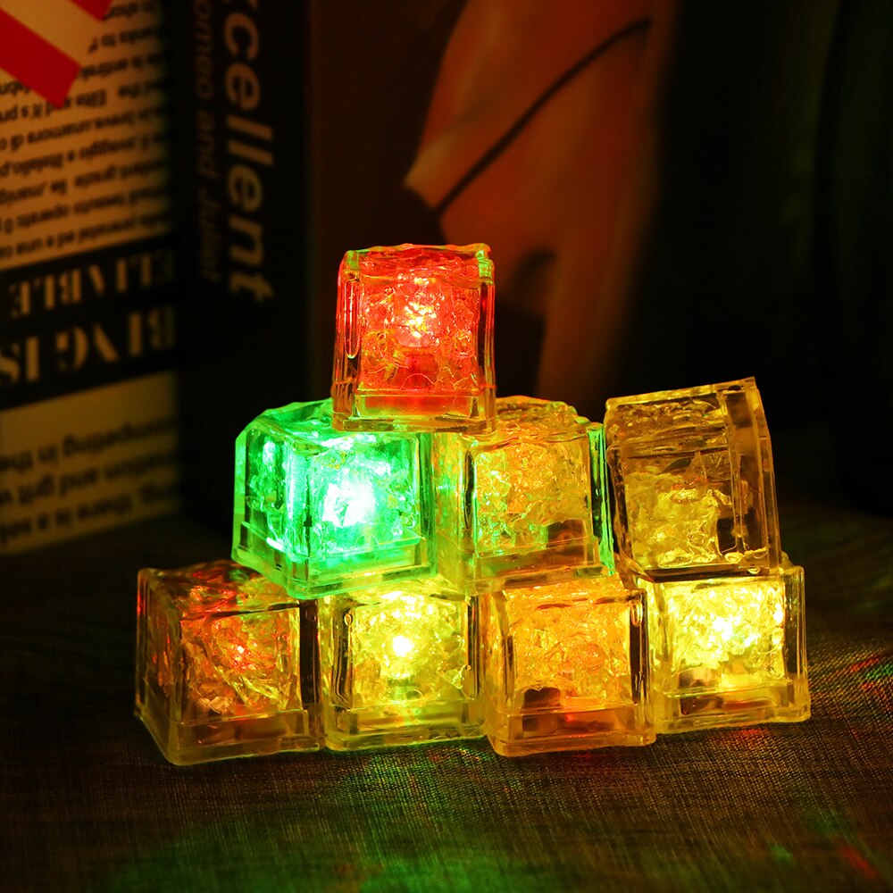 Boule de glace lumineuse néon, 1 pièce, pour fête, Festival, mariage, noël, Bar, verre à vin, fournitures de décoration