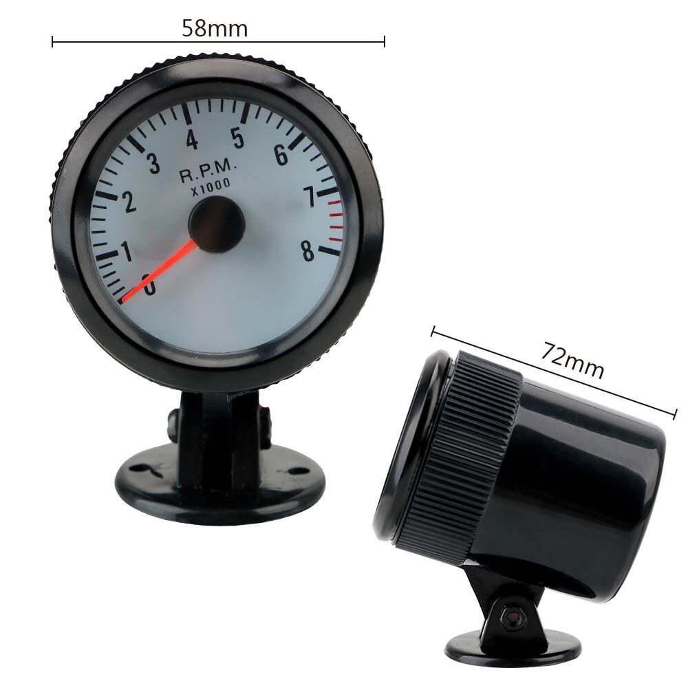 Ponteiro tacho com display digital, indicador digital azul led 0 a 8000rpm, tacômetro 12v, medidor, tacômetro, para carros, caminhões, atv