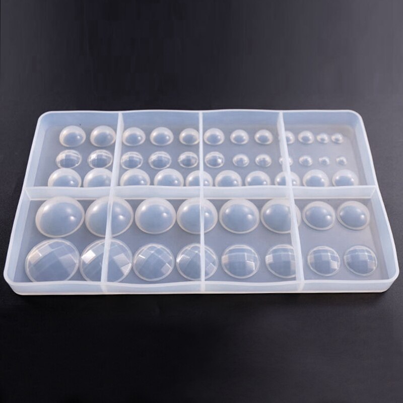 Cabochon edelsteen hars siliconen mallen voor taartdecoratie, polymeerklei epoxy urethaan polyresin sieraden maken facet en rond