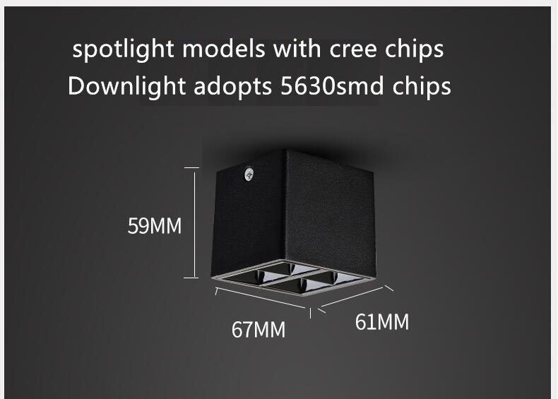 LED Spotlight Downlight 7W 8W opbouw Creatieve Mini Spotlight