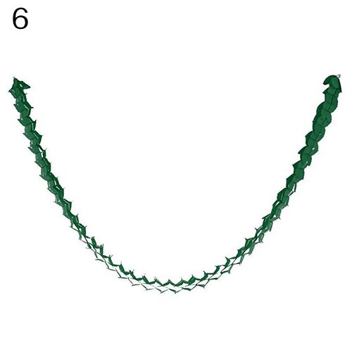 3 meter papir krans bunting banner streamers bursdag bryllupsfest hengende dekorasjon: Grønn