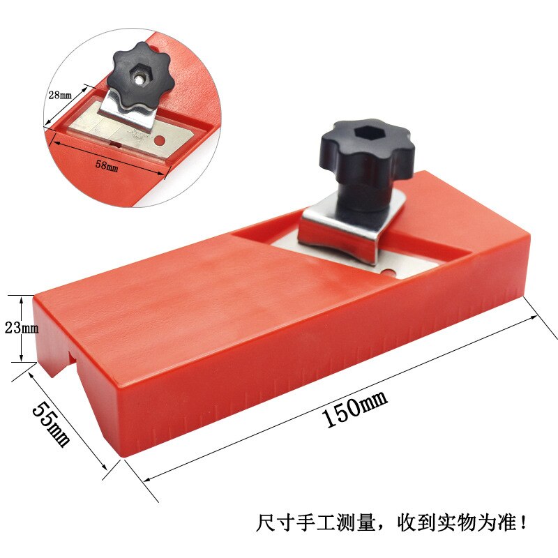 Cepillo Manual de carpintería ABS, herramienta de artesanía de madera roja, plano de biselado de 45 grados, herramientas manuales para cortador de placa de yeso de madera, máquina de borde