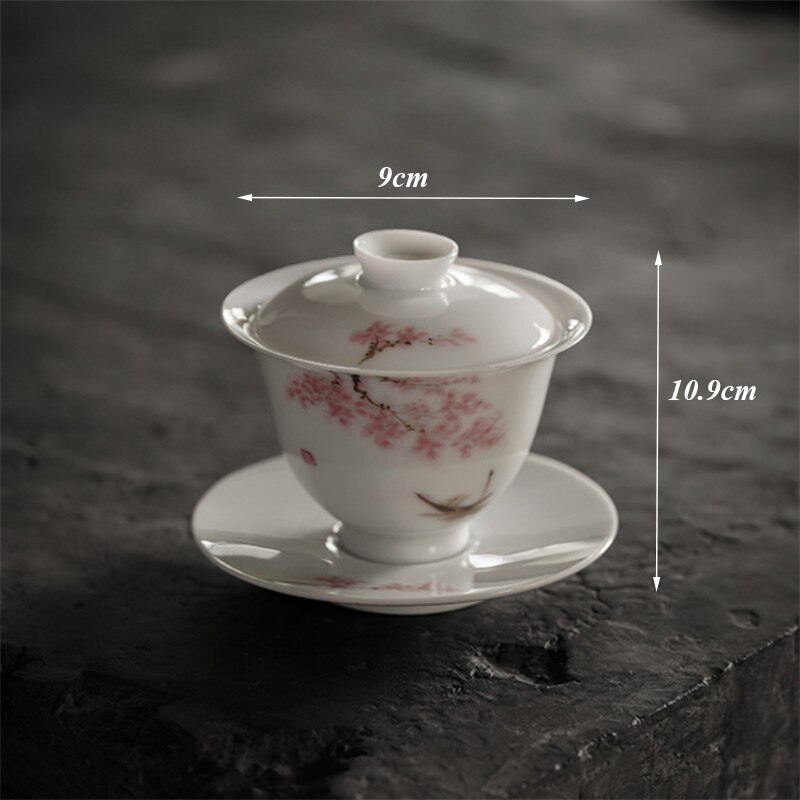 Vintage Chinese Jingdezhen Hand Painted Porcelain Tea Pot