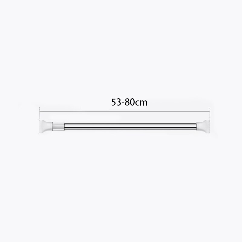 Secador de ropa con varilla ajustable telescópica de acero inoxidable, barra de tensión de acero inoxidable, carril de cuarto de baño, se puede usar