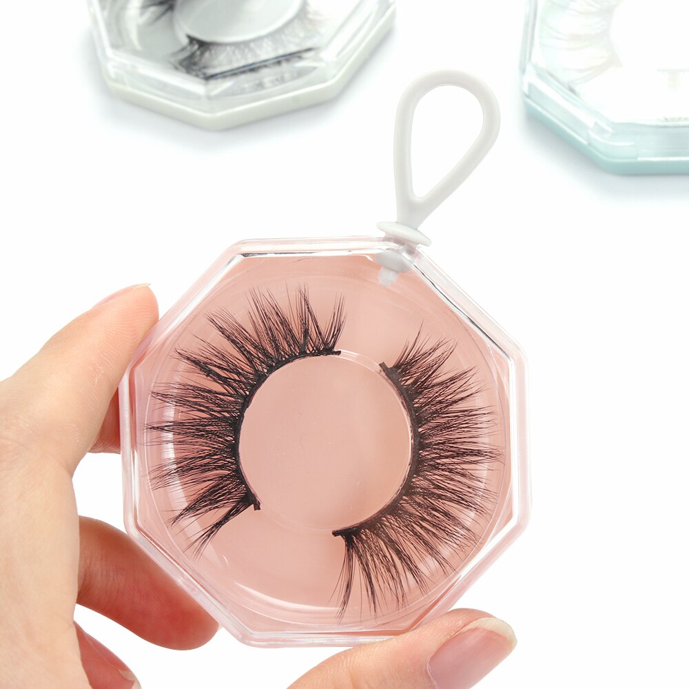 1PC False Eyelashes Packaging Box Small Snail Candy Machine Polygonal Lash Boxes Eyelashes Case Makeup Storage Tool