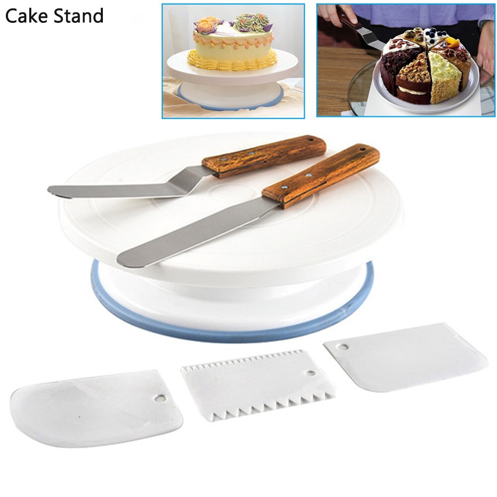 Plastic taart draaiplateau draaibaar plastic deegmes decoreren 10 inch roomstandaard draaitafel taartdecoratie gereedschap mal