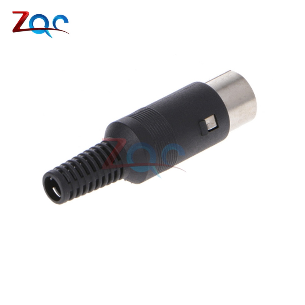 Male/Female DIN Plug Socket Connector 3/4/5/6/7/8 PIN Chassis cable mount connectors 1A 100V AC Straight orientation