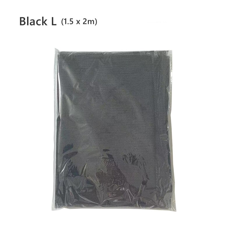 Écran de fenêtre auto-adhésif Invisible anti-moustiques et anti-insectes, filet en maille avec Velcro: Black L
