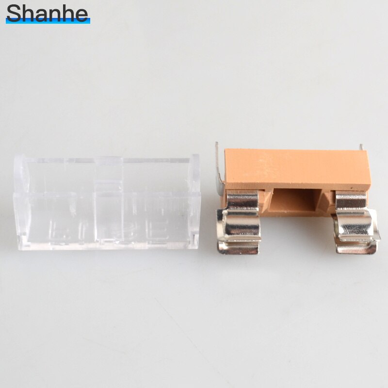 Panel Mount PCB Fuse Holder Case w Cover 5x20mm