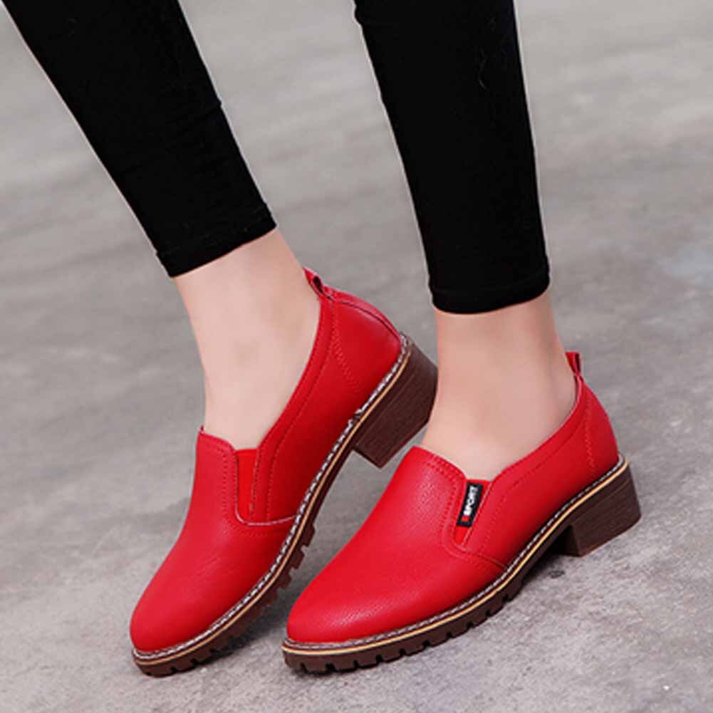 Vrouwen Herfst Schoenen Meisjes Waterdichte Oxford Schoenen Vrouwelijke Pu Lederen Schoenen Lesies Causale Schoenen