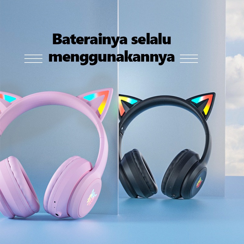 Onikuma Gaming Gaming Headset Bluetooth Headset Cat Ear Noise Annulering Hoge Geluidskwaliteit Schattig