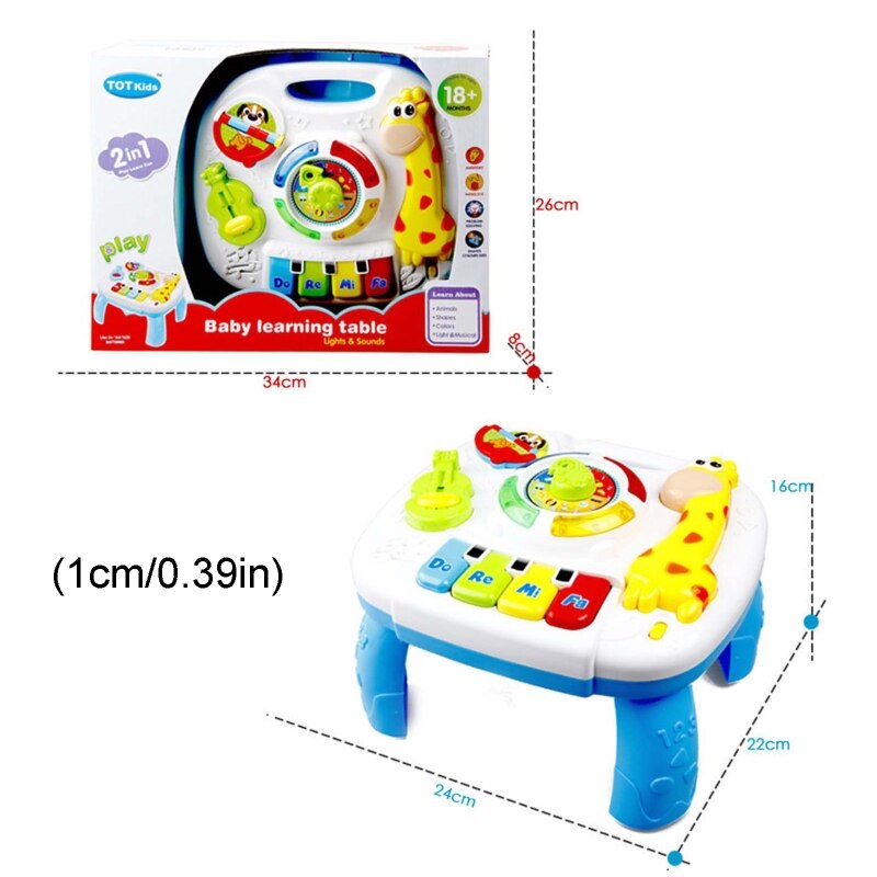 Infants Musical Instrument Learning Table Baby Animals Piano Educational Toys