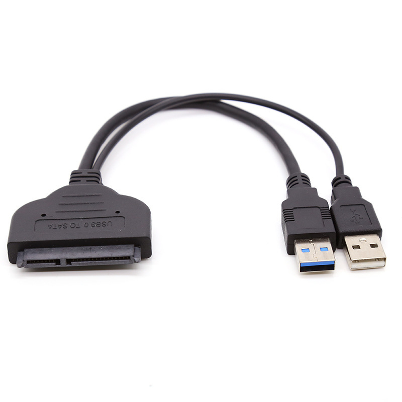 Dual USB 3.0 SATA Kabel 22 Pin Sata naar USB Adapter tot 5 Gbps Ondersteuning 2.5 Inch Externe SSD HDD Harde Schijf Adapter Kabel