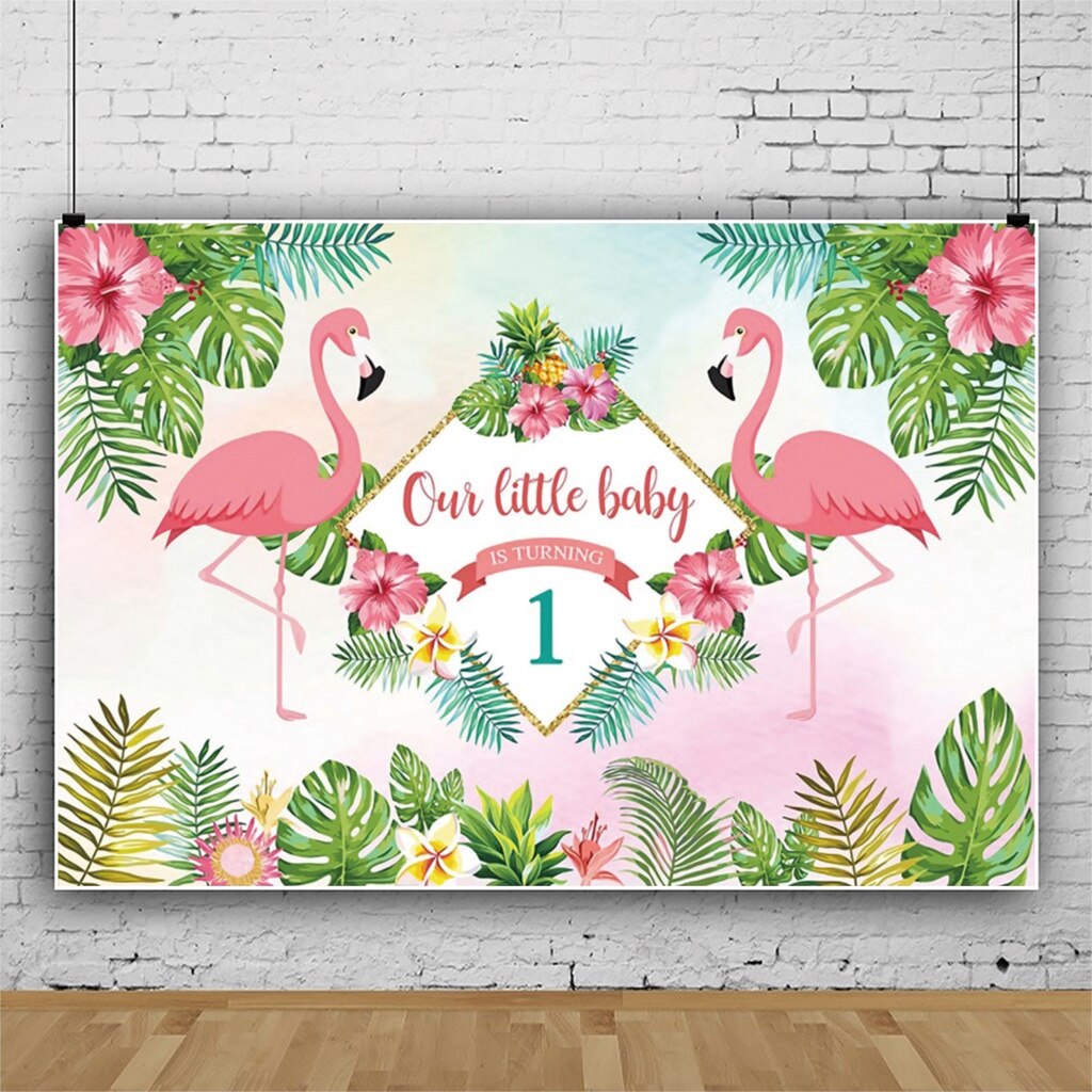 150X100Cm Flamingo Achtergrond Vinyl Fotografie Achtergrond Voor Meisje Tropische Verjaardagsfeestje Decoraties