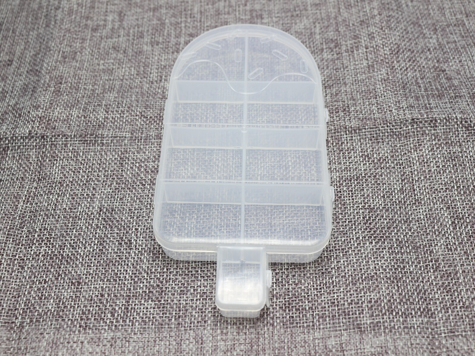 Klar Kunststoff Organizer fallen Fächer Schmuck Perlen Anzeige Lagerung Kasten: 13  Eis Creme 15X7CM