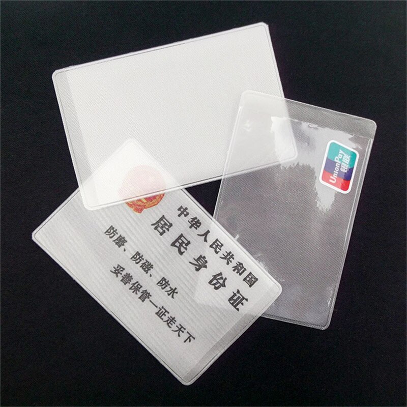 10PCS PVC Credit Card Holder Protect ID Card Business Card Cover Clear Frosted
