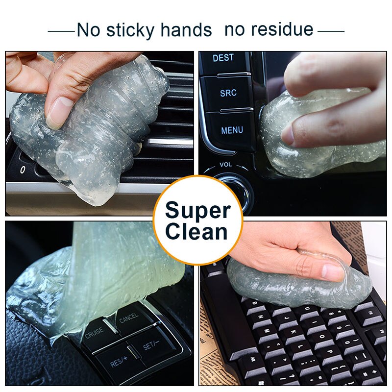 Limpiador de polvo de Gel adhesivo para coche, herramienta de limpieza de Interior de coche, goma de pegamento automático, herramientas de barro, limpieza de goma de pegamento