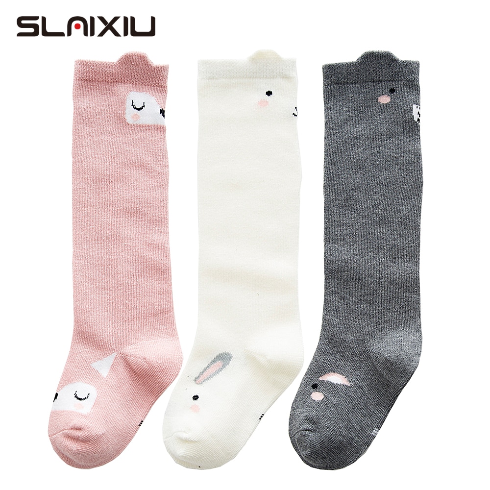 3Pcs/Lot Mesh Non-Slip for Girl Boy Socks Cotton Infant Newborns Baby Kids Socks for Fox&Cat Baby Toddler Clothes 0-4 Years