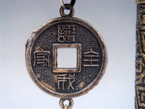 Sæt metal bue kinesisk feng shui karpe fisk drage klokke klokker gong boligindretning metal håndværk